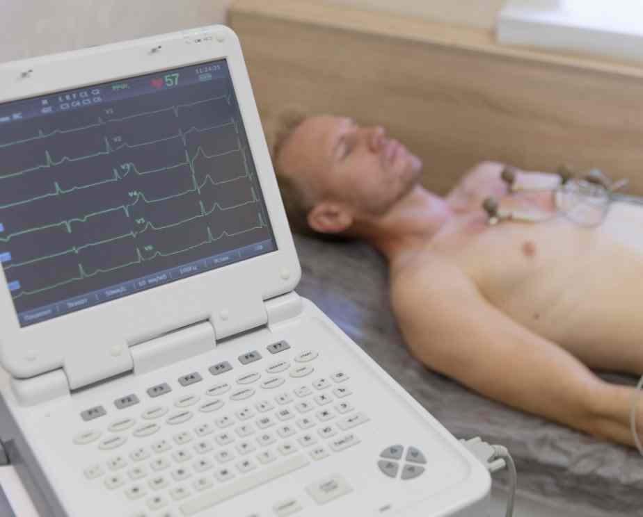 Cardiac equipment helping diagnose patient