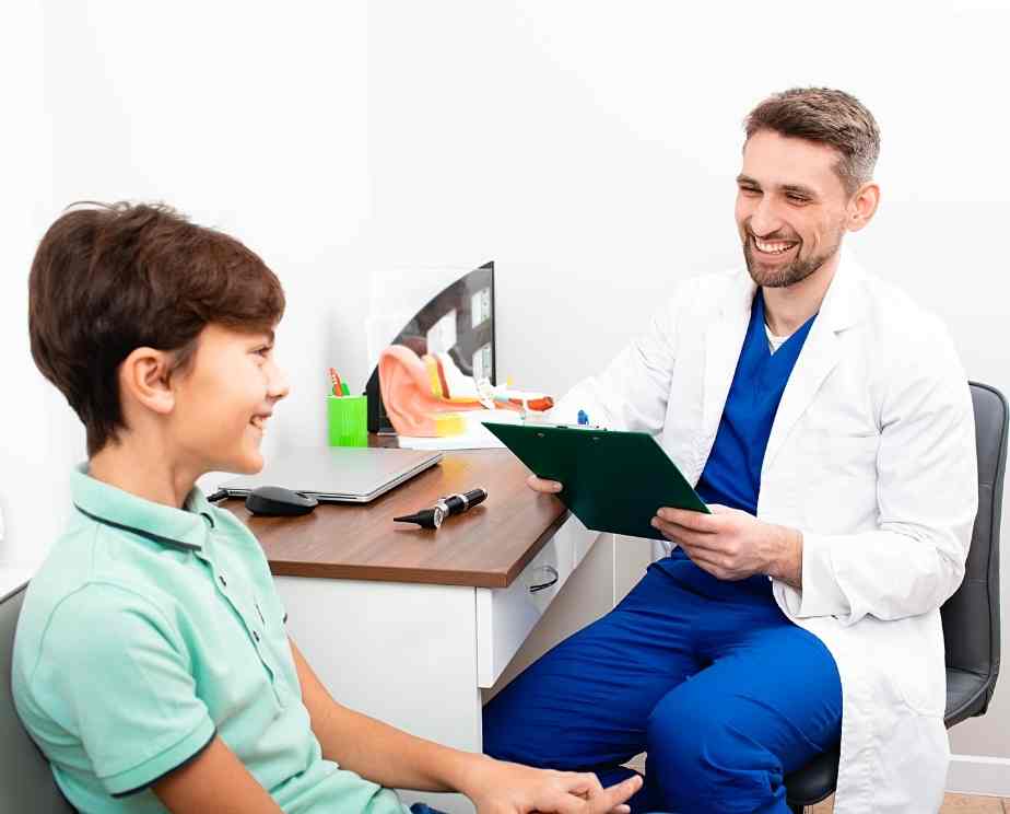 Audiologist working in paediatrics